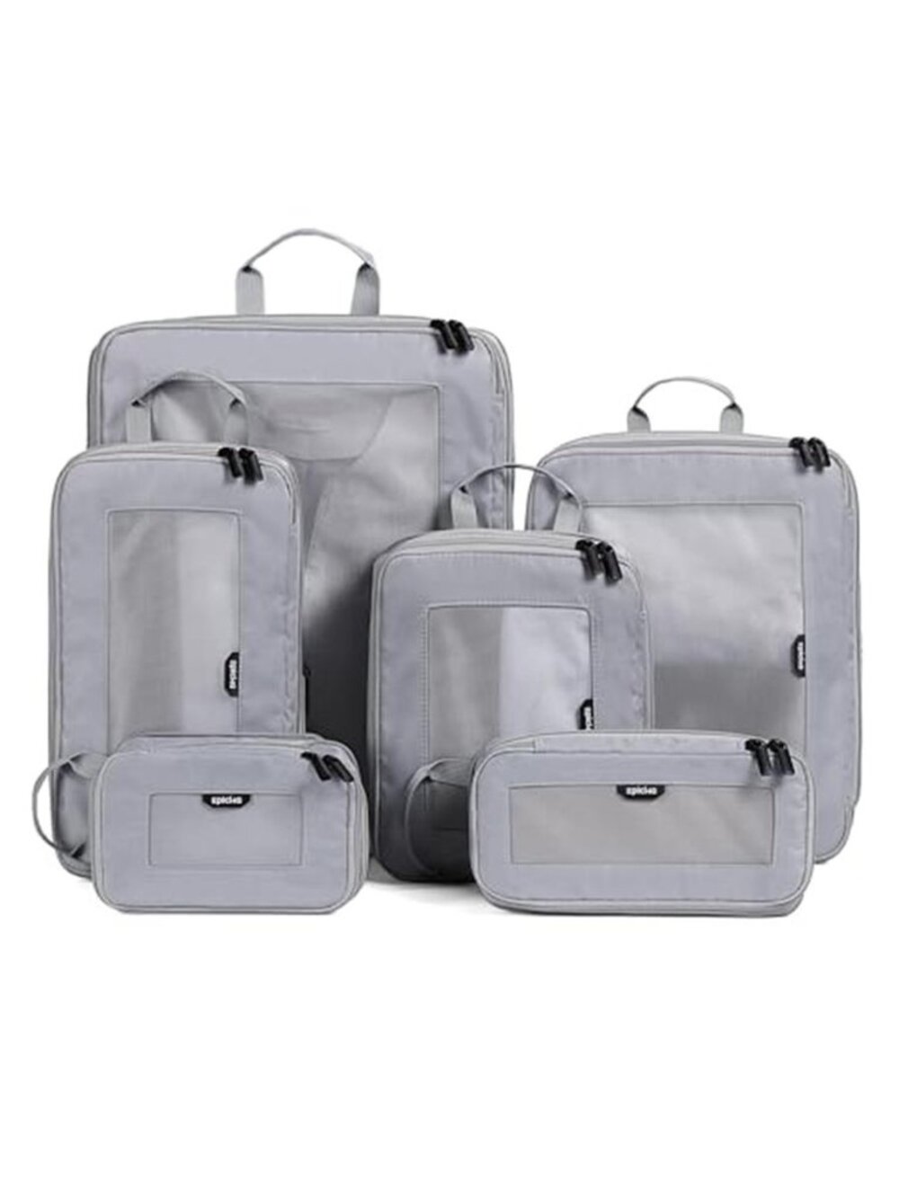 Compression Packing Cubes Travel Organizer Set Luggage Storage Bags 6 Piece
